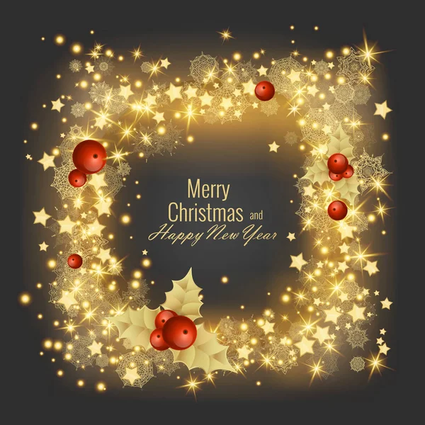 Neşeli Noel ve mutlu yeni yıl 2018 tebrik kartı, vektör çizim