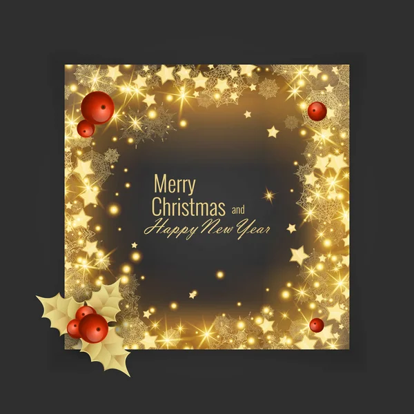 Neşeli Noel ve mutlu yeni yıl 2018 tebrik kartı, vektör çizim