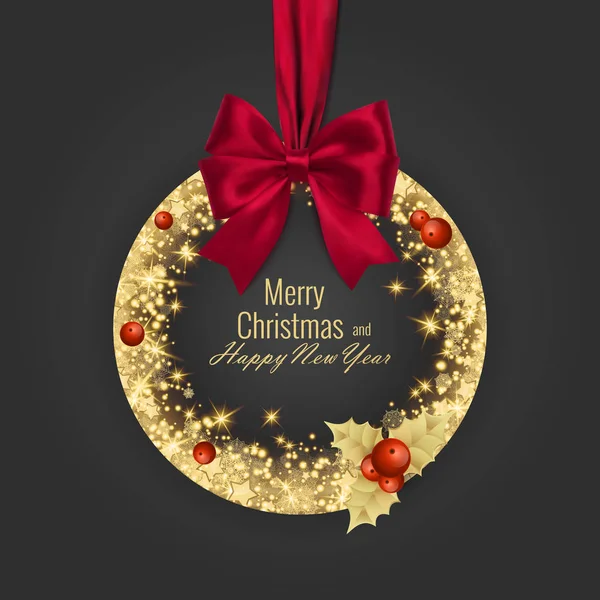 Neşeli Noel ve mutlu yeni yıl 2018 tebrik kartı, vektör çizim