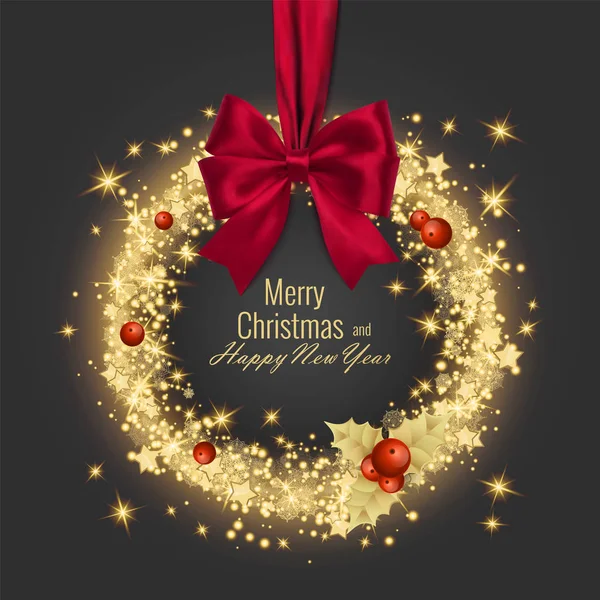 Neşeli Noel ve mutlu yeni yıl 2018 tebrik kartı, vektör çizim