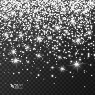 Vektör şeffaf arka plan, proje, lüks tebrik kartı için tasarım öğesi parlayan ışık etkisi