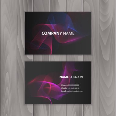 Soyut yaratıcı kartvizit koyu arka plan üzerinde. Vektör eps 10