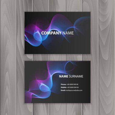 Soyut yaratıcı kartvizit koyu arka plan üzerinde. Vektör eps 10