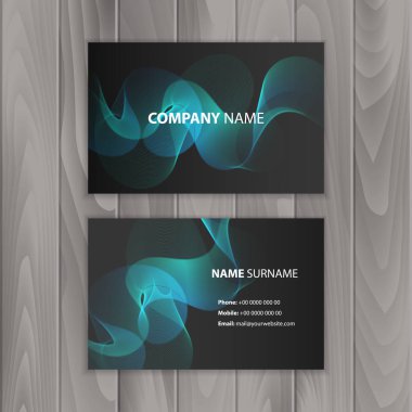 Soyut yaratıcı kartvizit koyu arka plan üzerinde. Vektör eps 10