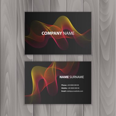 Soyut yaratıcı kartvizit koyu arka plan üzerinde. Vektör eps 10