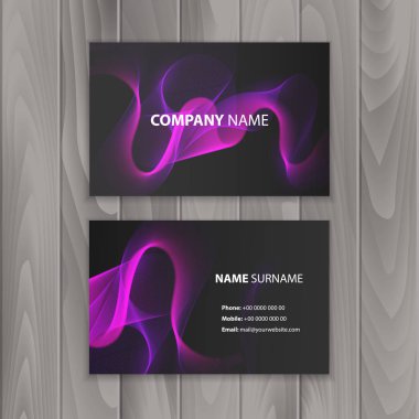 Soyut yaratıcı kartvizit koyu arka plan üzerinde. Vektör eps 10