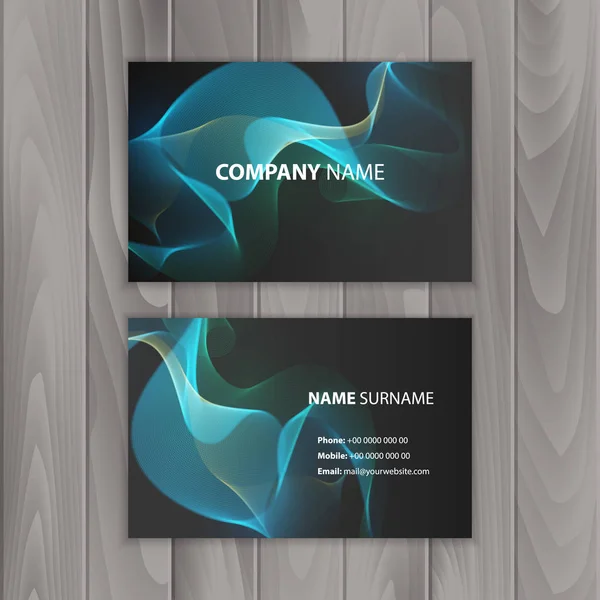 Αφηρημένη δημιουργικές επαγγελματικές κάρτες σε σκούρο φόντο. Διανυσματικών eps 10 — Διανυσματικό Αρχείο