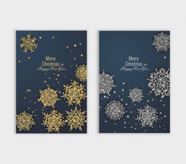 Merry Christmas Party Poster. Vektör çizim Eps10