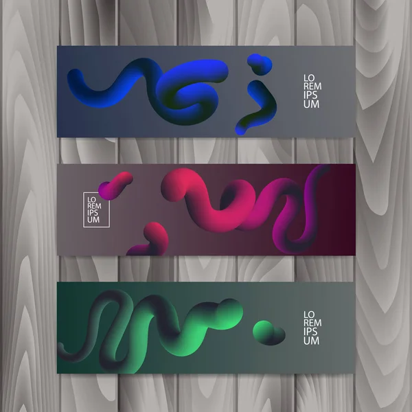 Horizontální banner s abstraktní dynamické pozadí návrhu. Plynulé barvy na barevné pozadí s přechodem. Eps10 vektorové ilustrace. — Stockový vektor