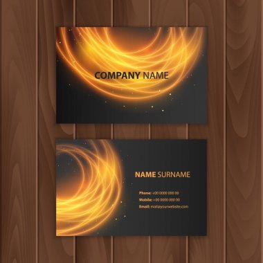 karanlık modern kartvizit tasarım şablonu