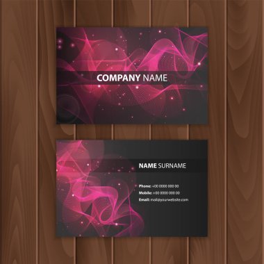 Renkli arka plan ile karanlık modern kartvizit tasarım şablonu