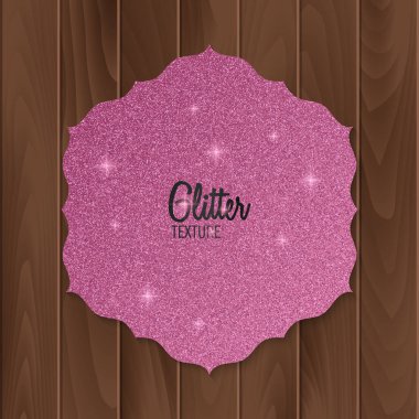 Tebrik kartı pembe glitter arka plan ile. Vektör çizim