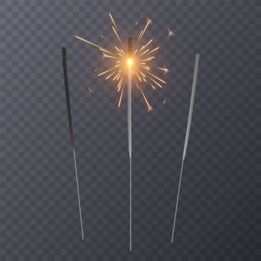 Şeffaf arka plan, Noel tatil tebrik kartı tasarım dekorasyon ışığı efekti üzerinde izole gerçekçi bengal ışık efektleri kümesi. Vektör çizim