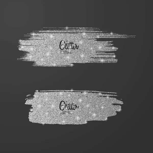 Gümüş Sim kümesi beyaz zemin üzerine, parlak, lüks etkisi tasarımınız için fırçalar. Vektör eps 10