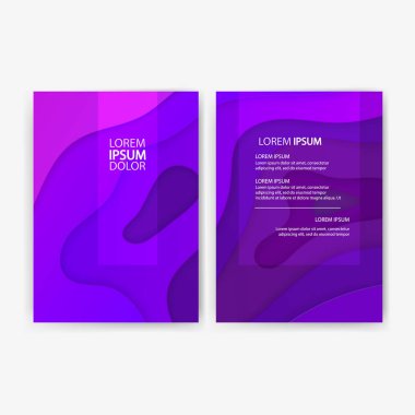 Karanlık afiş bezemeleri ile kağıt kesme tasarım ayarlayın. Vektör çizim