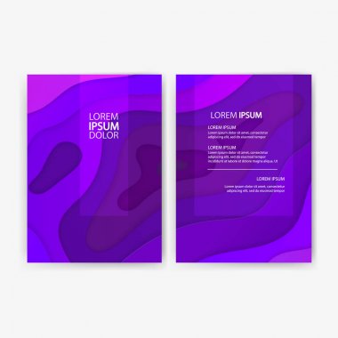 Karanlık afiş bezemeleri ile kağıt kesme tasarım ayarlayın. Vektör çizim