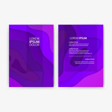 Karanlık afiş bezemeleri ile kağıt kesme tasarım ayarlayın. Vektör çizim