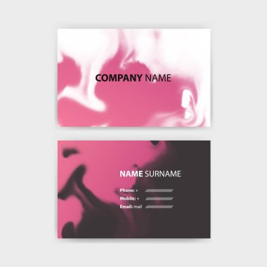 Mürekkep arka plan tasarım, yatay şablon, düzen dikdörtgen boyutu kartvizit şablonu. Vektör çizim