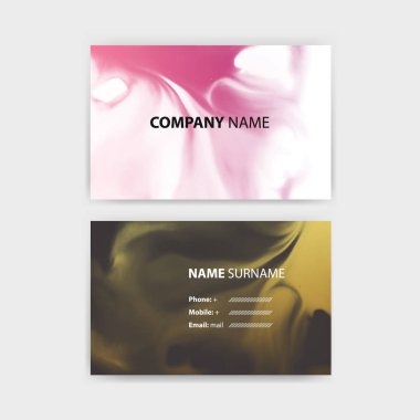 Mürekkep arka plan tasarım, yatay şablon, düzen dikdörtgen boyutu kartvizit şablonu. Vektör çizim