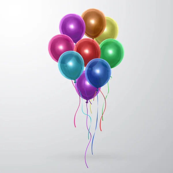 Set de globos transparentes. globos vectoriales de colores para su proyecto. Ilustración EPS 10 — Vector de stock