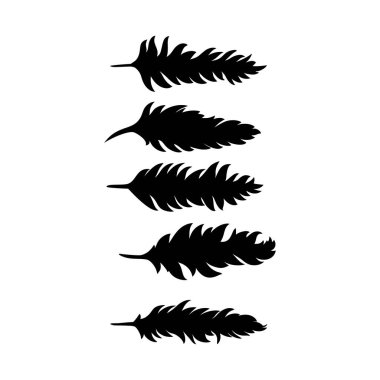 Fırçalar siyah tüyler, vektör biçiminde