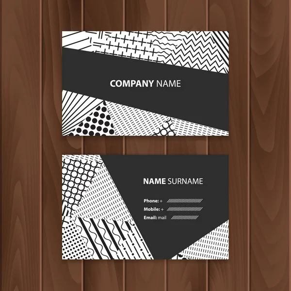 Vektör soyut yaratıcı kartvizit kapağından siyah beyaz üçgen ile