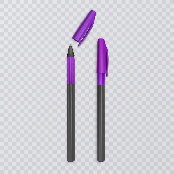 Realistische pen op witte achtergrond, vectorillustratie — Stockvector