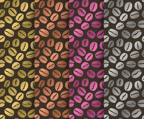 Nahtloses Muster mit Kaffeebohnen, Deckel für Ihre Speisekarte oder Ihr Banner. Vektor Folge 10 Abbildung — Stockvektor