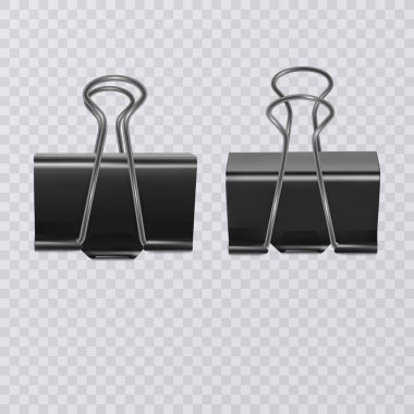 Beyaz arka plan üzerinde izole gerçekçi belge klip seti