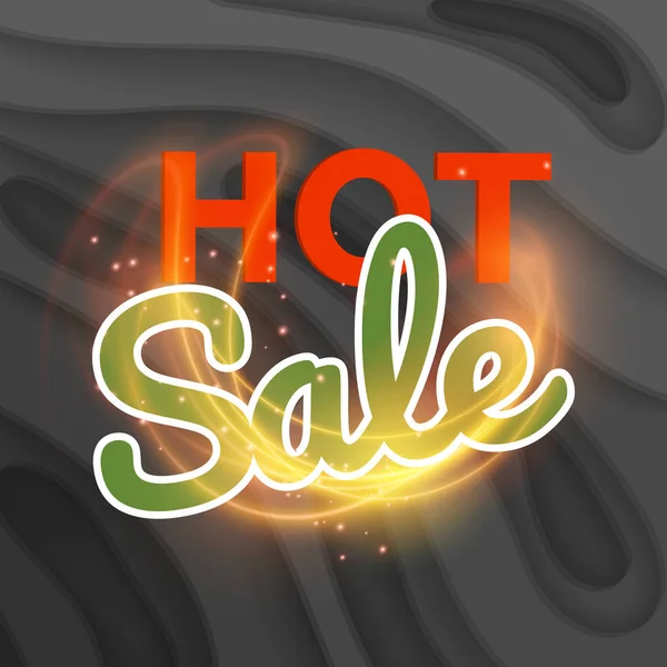 Fire realistic background. Hot sale price offer deal hot sale banner templates, Vector eps 10 format — 스톡 벡터