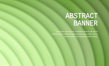 Paper cut background of green color. Abstract soft green paper poster textured with wavy layers. Carving craft. Vector EPS 10 format. Cover layout design template