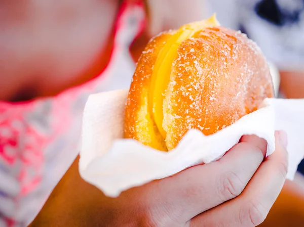 Bola De Berlim Portuguese Doughnut Or Berliner — Stock Photo, Image