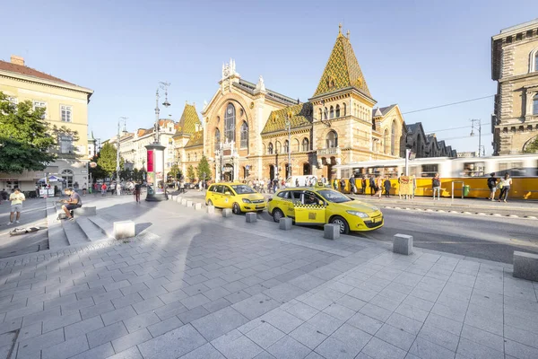 Budapest Hungary September 2019 Great Market Hall Vasarcsarnok Fovam Square — Stock Photo, Image