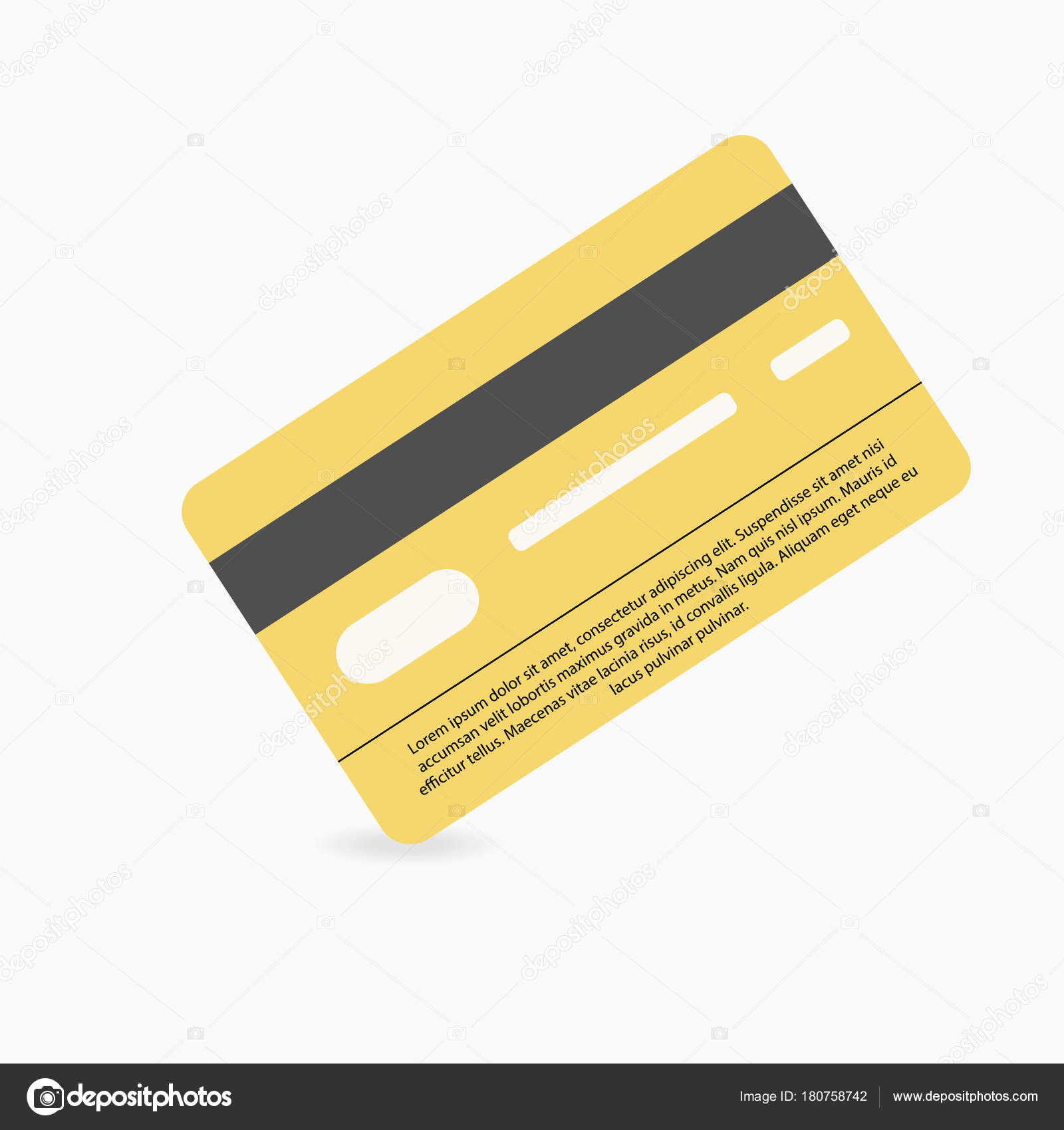 credit card white background shadow template bank card vector