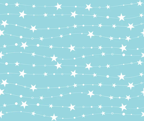 Nahtloses Muster Mit Sternen Und Punkten Urlaubshintergrund Für Tapeten Umschläge — Stockvektor