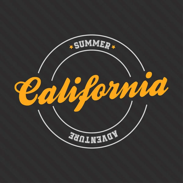 Λος Άντζελες Καλιφόρνια Τυπογραφία Για Εκτύπωση Shirt Περιπέτεια Του Καλοκαιριού — Διανυσματικό Αρχείο