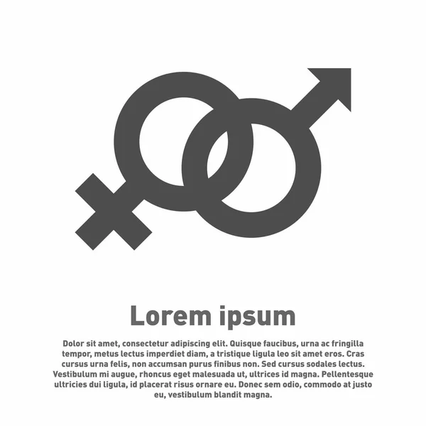 Iconos Género Símbolos Simples Sobre Fondo Blanco Ejemplo Texto Ilustración — Archivo Imágenes Vectoriales