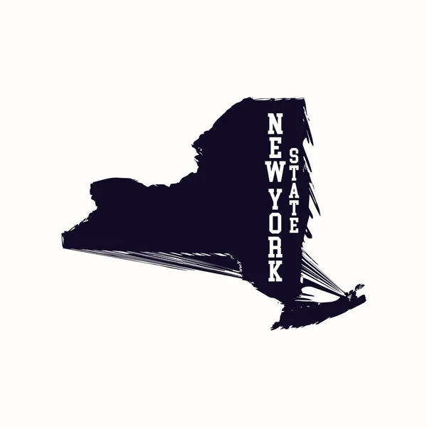 Carte État New York Illustration Vectorielle — Image vectorielle