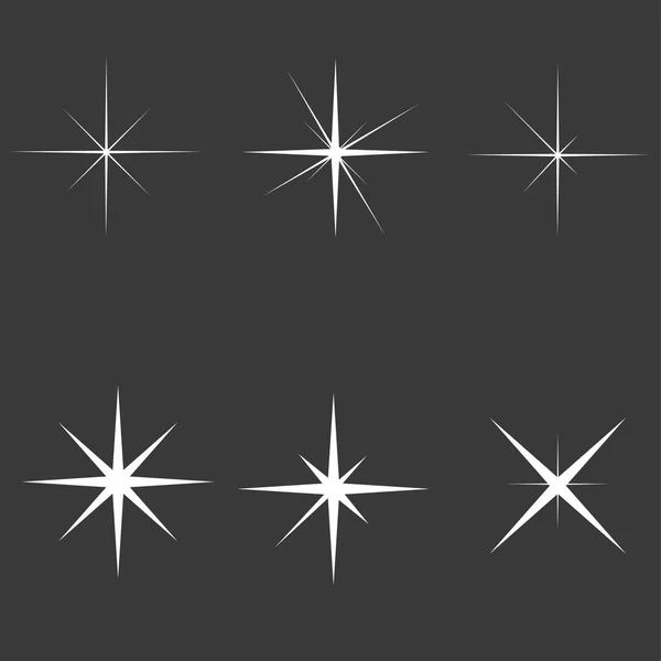 Luzes Cintilantes Estrelas Definidas Ilustração Vetorial — Vetor de Stock