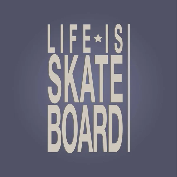 Tipografía Deportiva Skate Board Para Camiseta Con Letras Simples Ilustración — Vector de stock