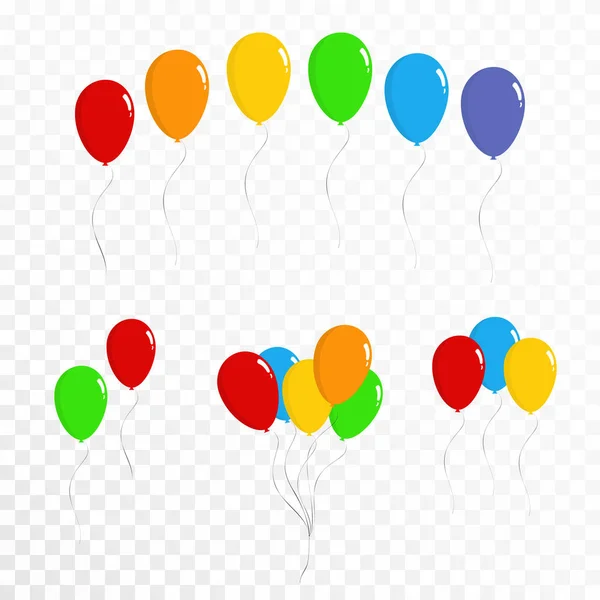 Colección Globos Conjunto Globos Colores Vector — Archivo Imágenes Vectoriales