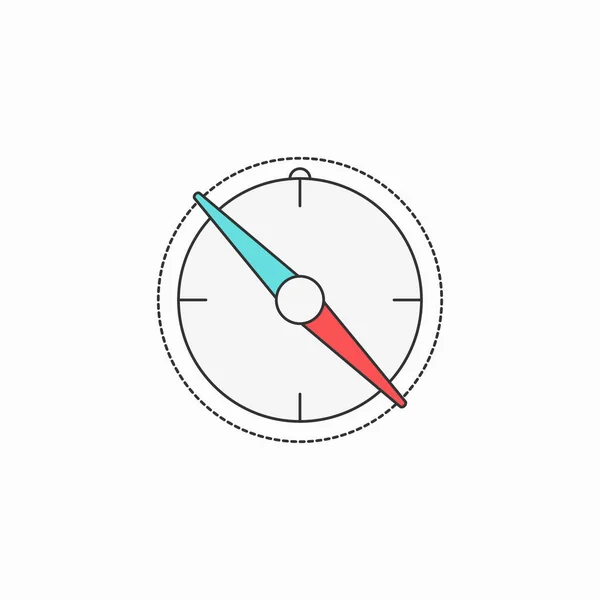 Kompass Kreatives Symbolkonzept Flaches Dünnes Linienschild Für Webdesign Navigationszeiger Symbol — Stockvektor