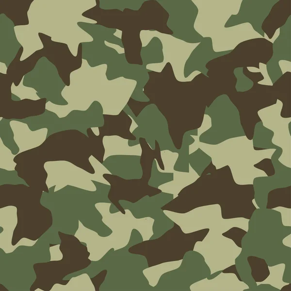伪装无缝图案 橄榄色的森林质地 矢量军事伪装背景 — 图库矢量图片
