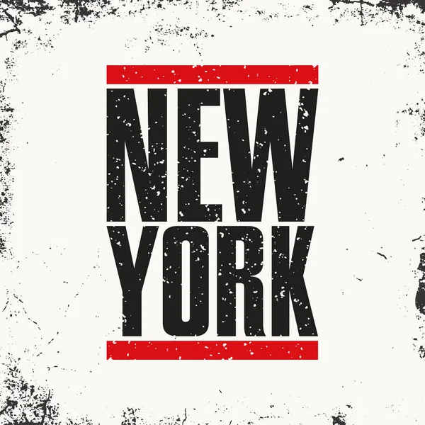 Emblema Sportswear Nova Iorque Projeto Vestuário Atlético Com Letras Listras — Vetor de Stock