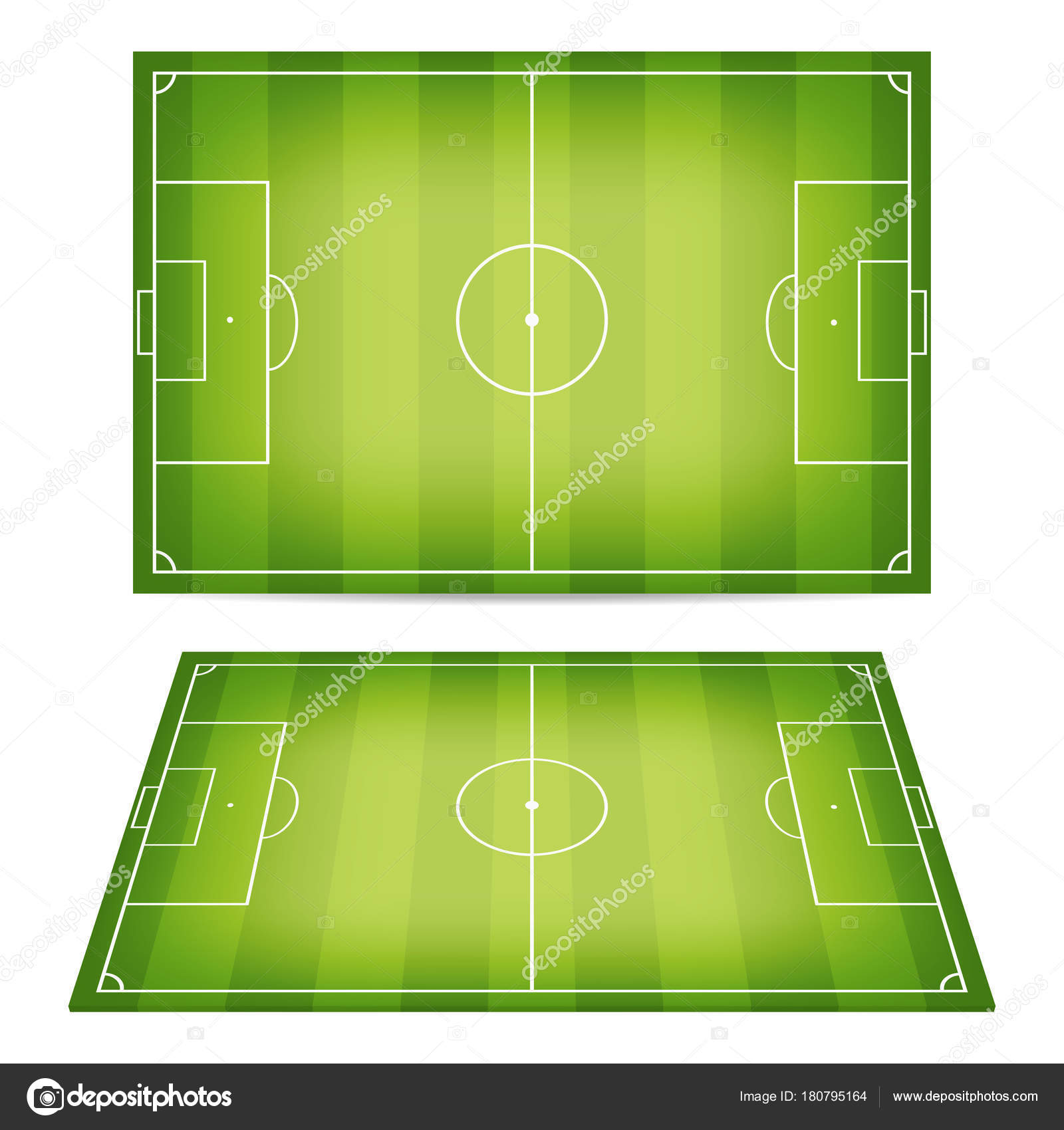 Soccer Field Collection Football Fields Top View Perspective View Vector Stock Vector C Yevgenij D 180795164