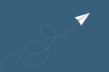 Uçak yönüne uçan ile. Busines tanıtımı için minimalist tarzı duvar kağıdı