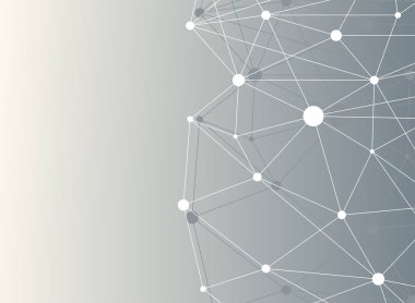 Nokta dizi ve çizgiler ile geometrik arka plan. Büyük veri bileşikler ile karmaşık. Bağlantı yapısı. Molekül ve iletişim. Vektör
