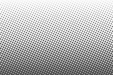 Yarı ton noktaları. Baskı öncesi, Dtp, çizgi romanlar, poster için tek renkli vektör doku arka plan. Pop art stil şablonu. Vektör