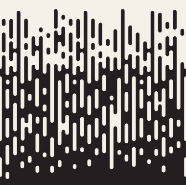 Yuvarlak hatları seamless modeli. Siyah ve beyaz arka plan ile noktalı resim geçiş. Vektör