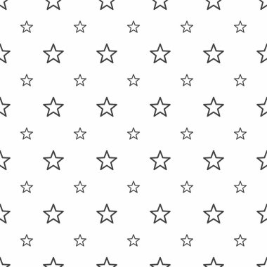 Soyut seamless modeli. Gri yıldız, modern şık dokular. Vektör